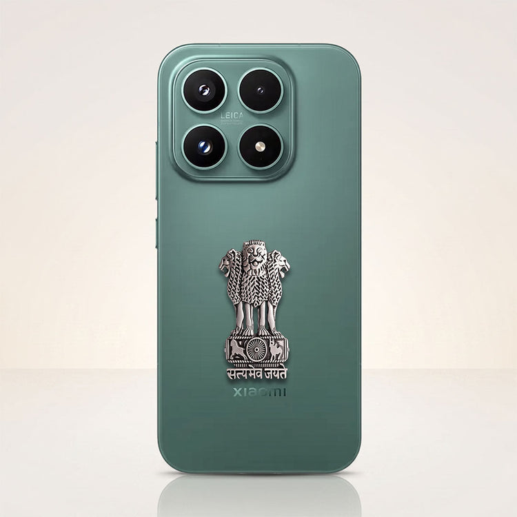 Xiaomi 17 5G Compatible Satyamev Jayate 3D Metal Emblem Sticker