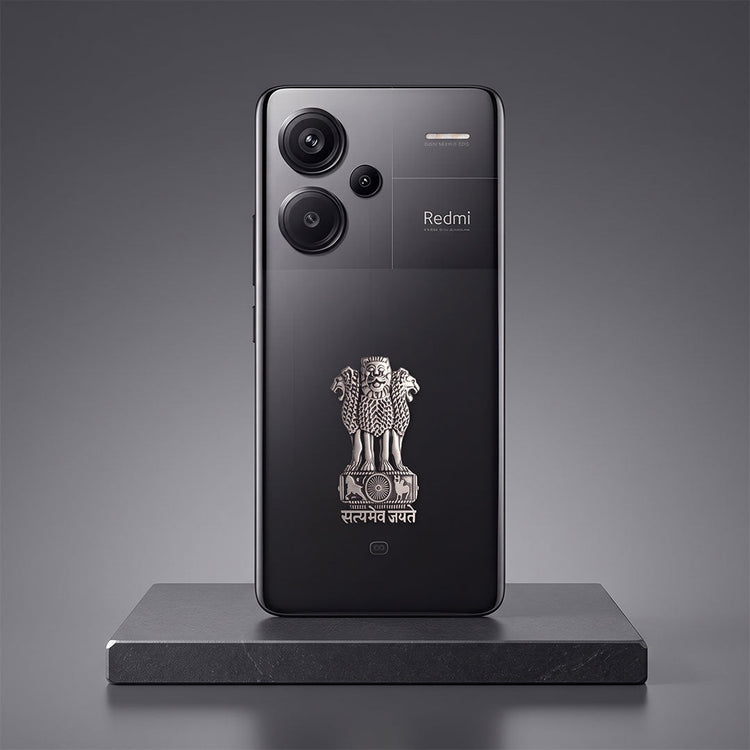 Redmi Note 13 Pro+ 5G Compatible Satyamev Jayate 3D Metal Emblem Sticker