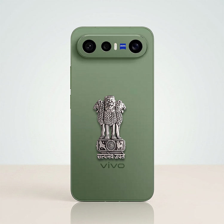 Vivo X300 FE 5G Compatible Satyamev Jayate 3D Metal Emblem Sticker