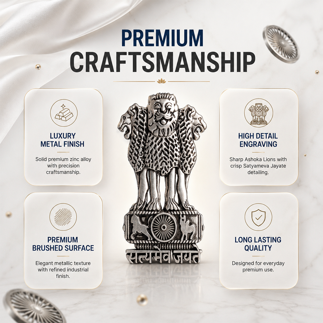 Vivo T4R 5G Compatible Satyamev Jayate 3D Metal Emblem Sticker