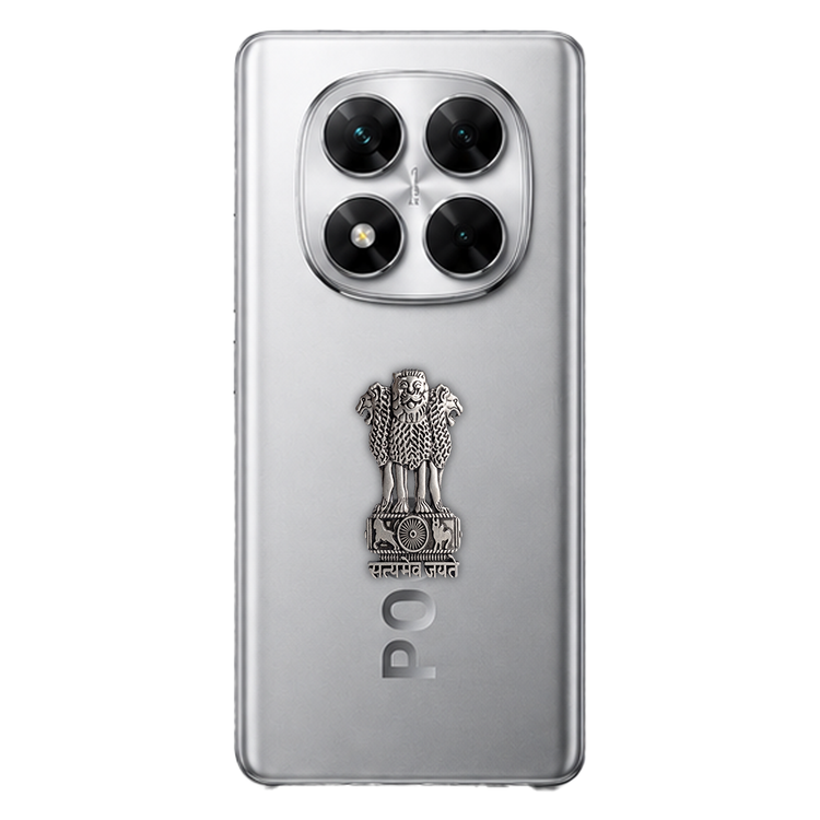 POCO X7 5G Compatible Satyamev Jayate 3D Metal Emblem Sticker