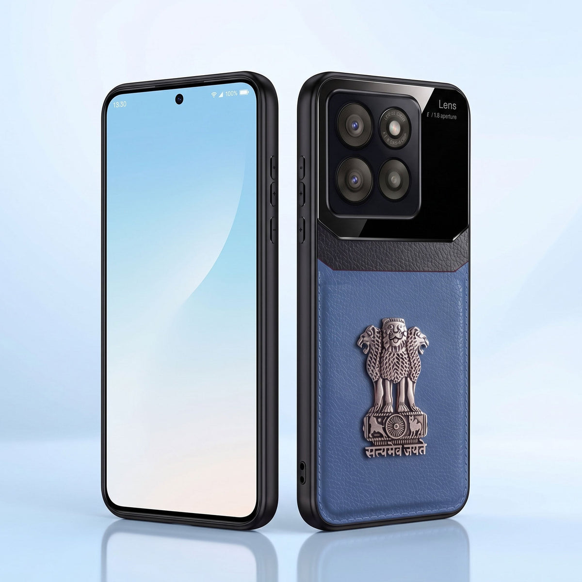 Motorola Edge 60 Fusion 5G Satyamev Jayate 3D Metal Leather Back Case