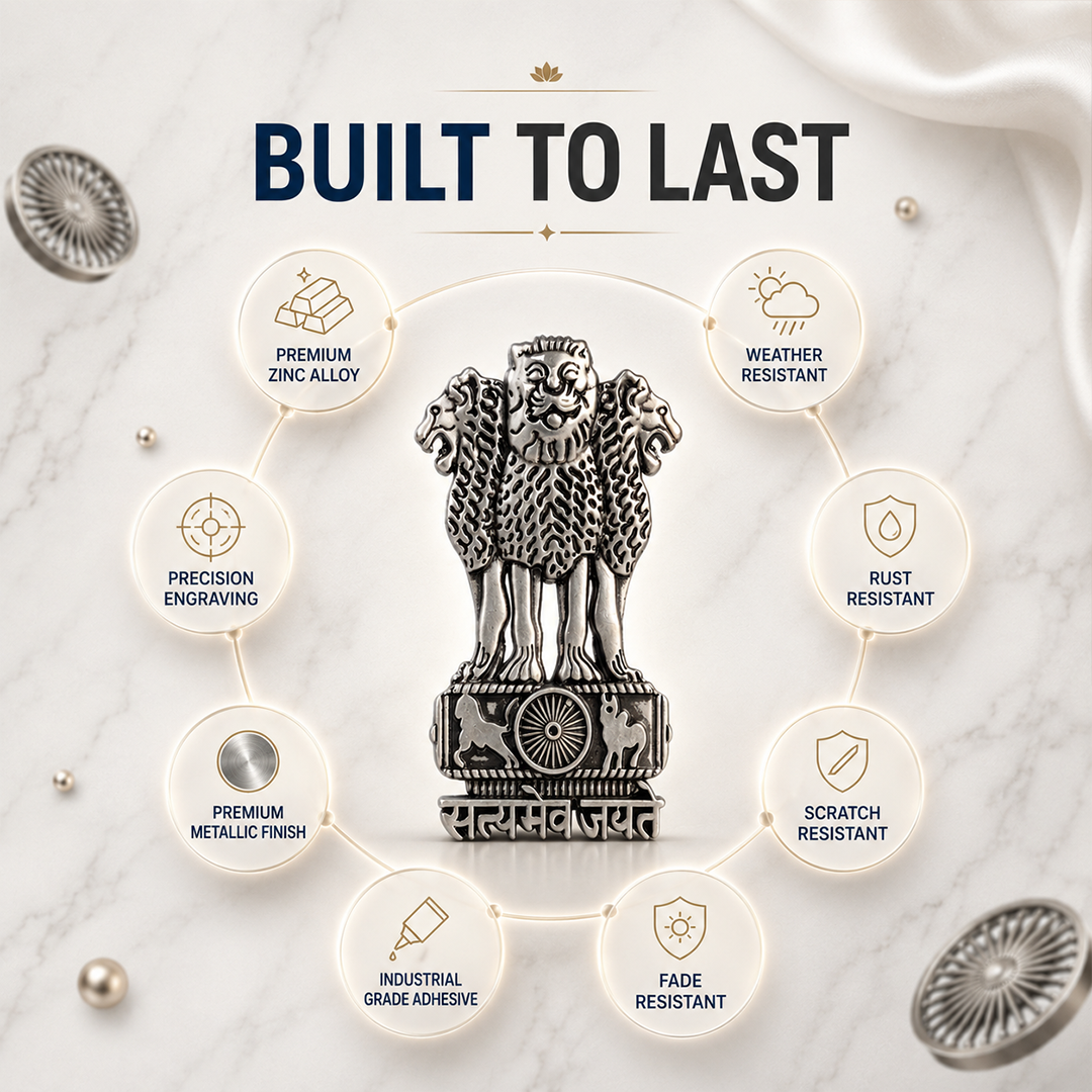 OnePlus Nord CE6 5G Compatible Satyamev Jayate 3D Metal Emblem Sticker