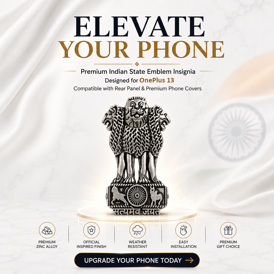 Vivo X200 FE 5G Compatible Satyamev Jayate 3D Metal Emblem Sticker