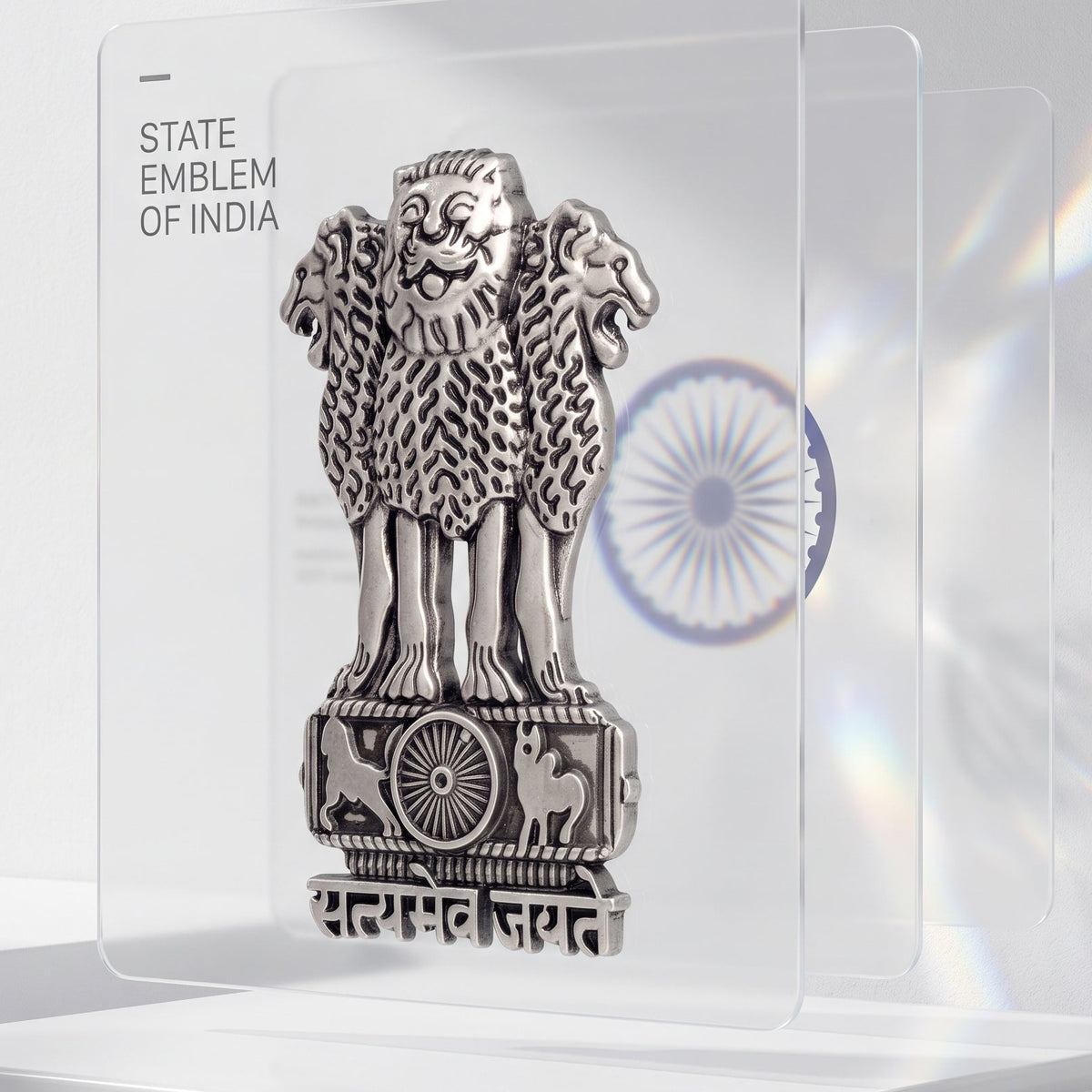 OnePlus 10 Pro 5G Compatible Satyamev Jayate 3D Metal Emblem Sticker