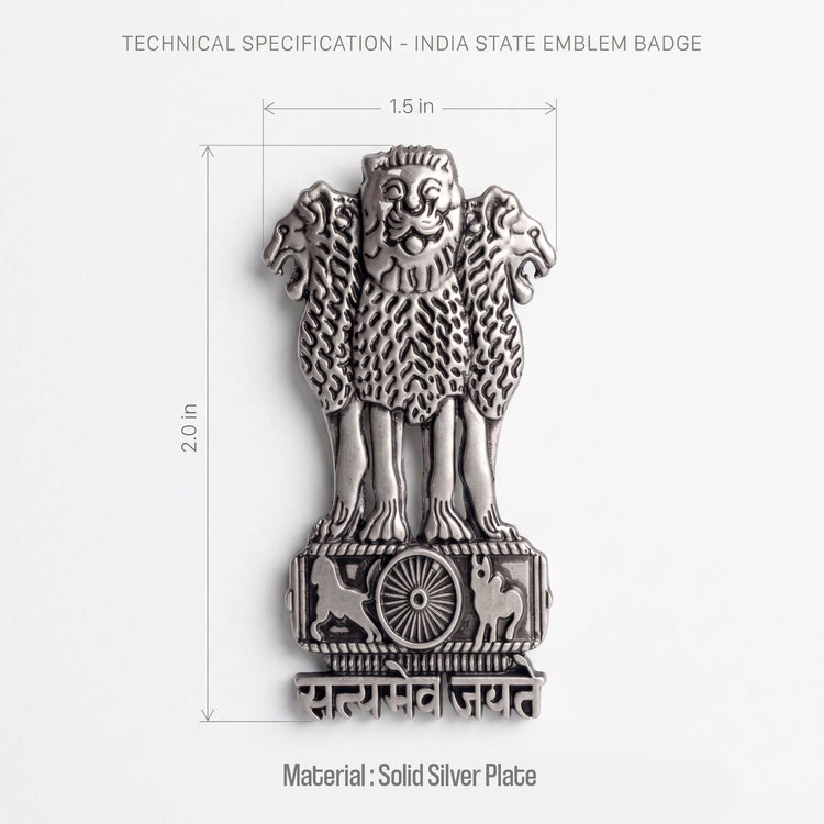 Realme C100x 5G Compatible Satyamev Jayate 3D Metal Emblem Sticker