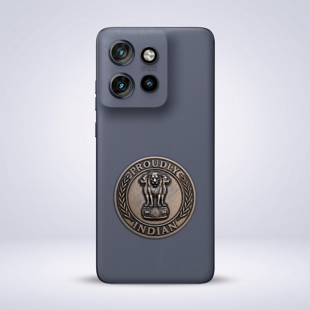 Motorola Edge 50 Neo 5G Compatible Satyamev Jayate 3D Metal Emblem Sticker
