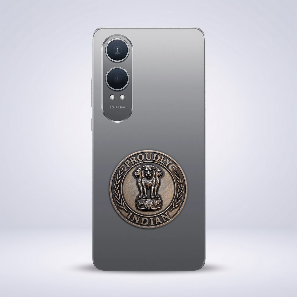 OnePlus Nord CE4 Lite 5G Compatible Satyamev Jayate 3D Metal Emblem Sticker