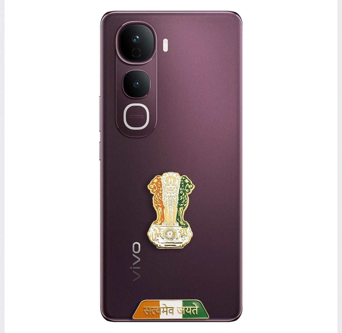Vivo Y400 Pro 5G Compatible Satyamev Jayate 3D Metal Emblem Sticker