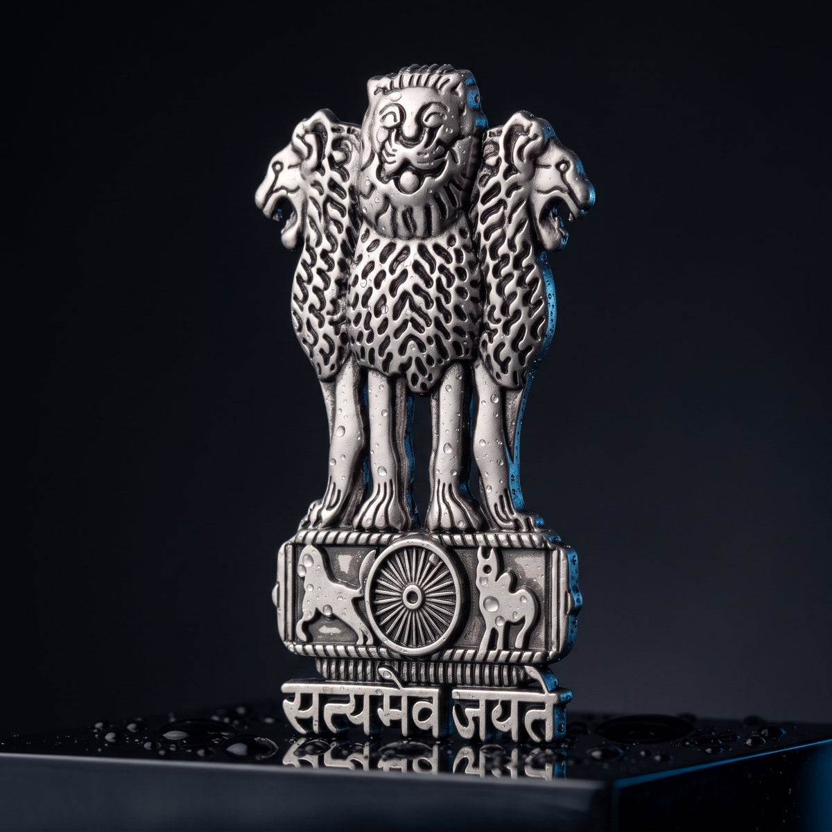 Vivo V30e 5G Compatible Satyamev Jayate 3D Metal Emblem Sticker